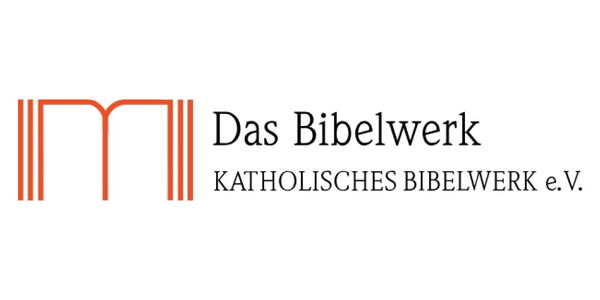 Logo des Katholischen Bibelwerks mit stilisierter Bibelgrafik in Orange